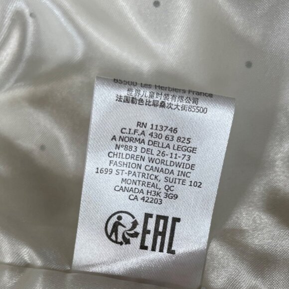 Carrement Beau Fuzzy Shawl Overcoat Baby 6 Months White Vest - Picture 9 of 9